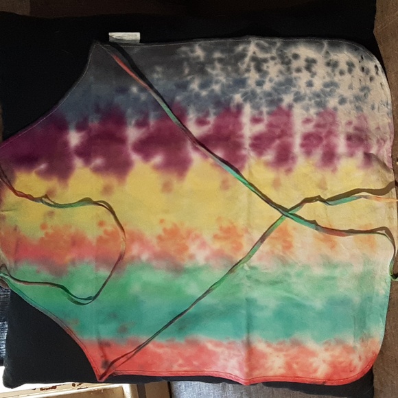 Hand Dyed canvas apron. Multicolored tie dyed canvas apron - Picture 1 of 2